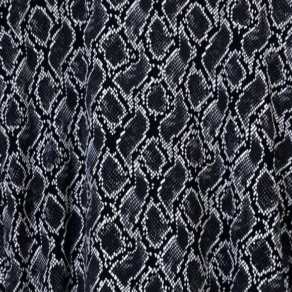 Michael Michael‎ Kors 3/4 Sleeves  Snake Print Dress Stretch Black Grey Size S - Picture 2 of 12